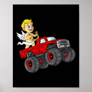 Valentinstag Cupid Riding Monster LKW Spaß Todd Poster