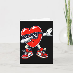 Valentinstag Dabbing Herz Lustige Männer Illustrat Karte