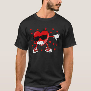 Valentinstag Dabbing Herzenslust Funny Dab Dance L T-Shirt