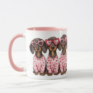 Valentinstag Dachshund Hunde Tasse