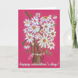 VALENTINSTAG Daisy Bouquet Pink Karte