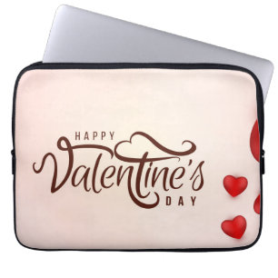 Valentinstag-Dekorationsbanner Laptopschutzhülle