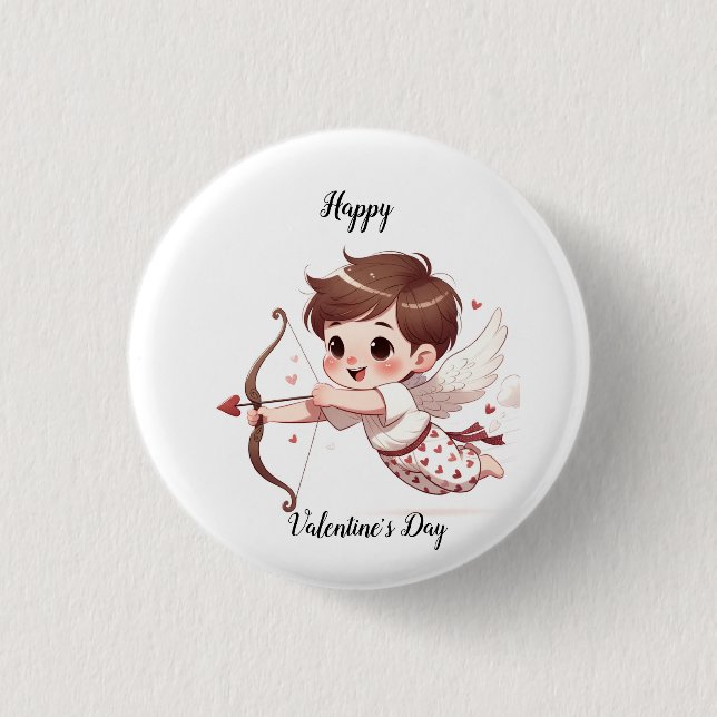 Valentinstag der Cupiden Button (Vorderseite)