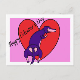 Valentinstag der Dackel Postkarte
