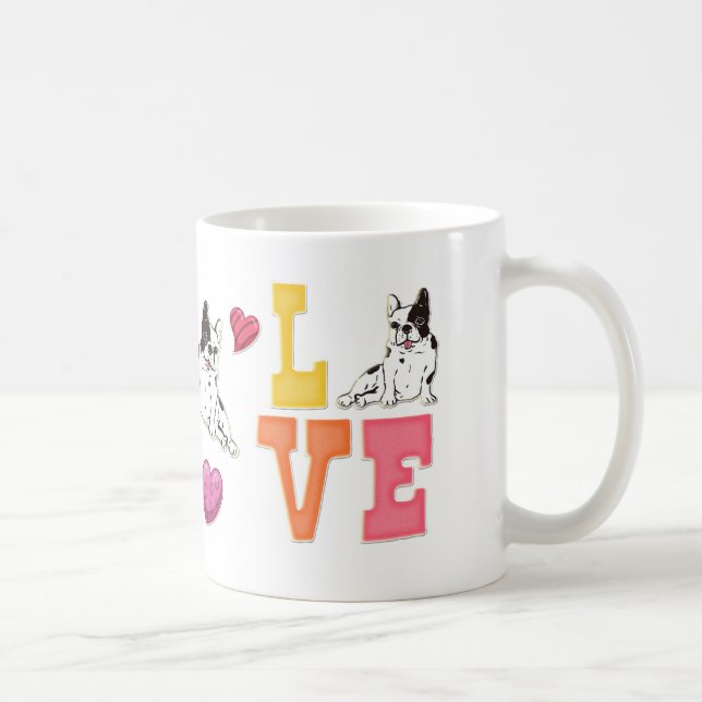 Valentinstag Der französische Bulldogge Lover Kaffeetasse (Rechts)
