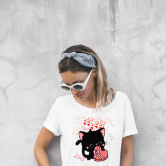 Valentinstag der Katze T-Shirt