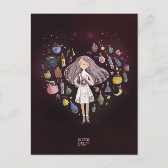 Valentinstag der Liebe Feiertagspostkarte (Vorderseite)