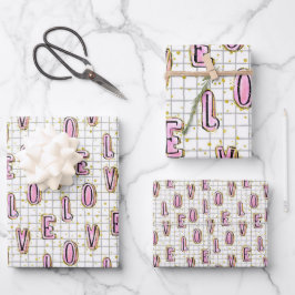 Valentinstag der Liebe Geschenkpapier Set