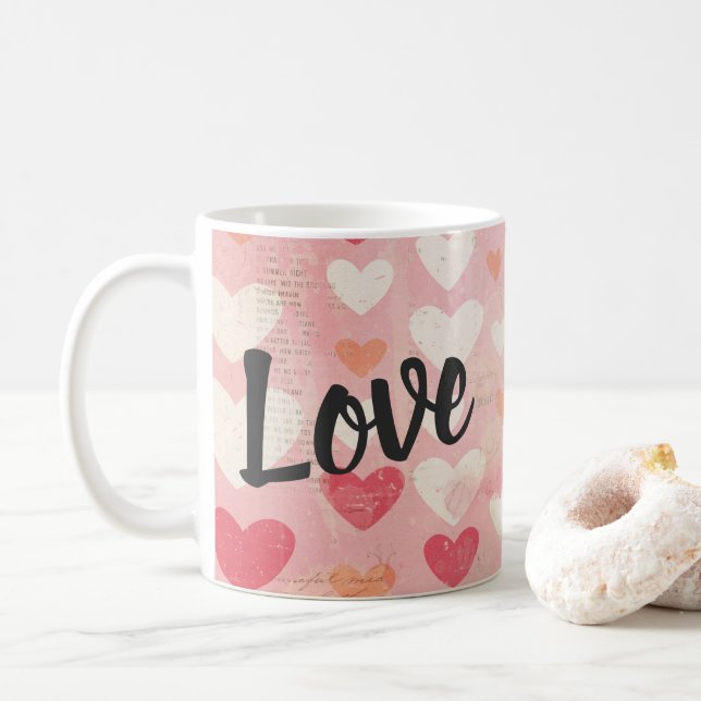 Valentinstag der Liebe Kaffeetasse (Mit Donut)