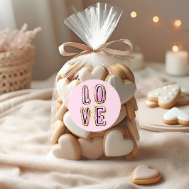 Valentinstag der Liebe Runder Aufkleber