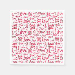 Valentinstag der Liebe Serviette