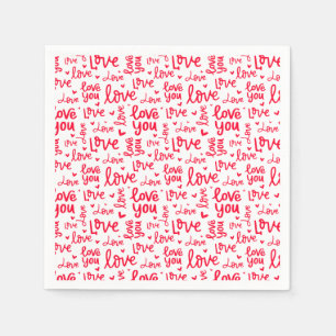 Valentinstag der Liebe Serviette