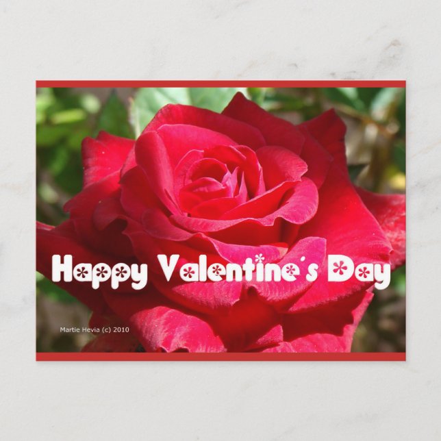 Valentinstag der Rose | Blue Beach Song™ Postkarte (Vorderseite)