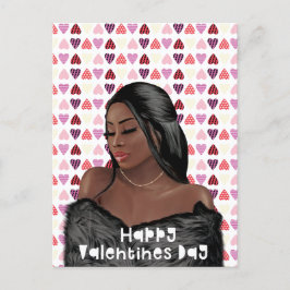 Valentinstag der Schwarzen Geschichte Postkarte