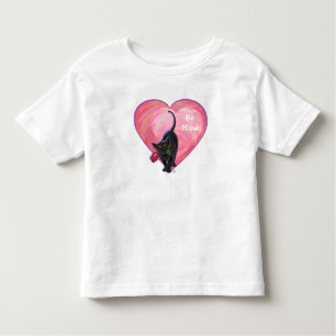 Valentinstag der Schwarzen Katze Kleinkind T-shirt