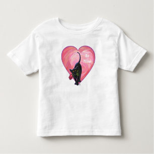 Valentinstag der Schwarzen Katze Kleinkind T-shirt