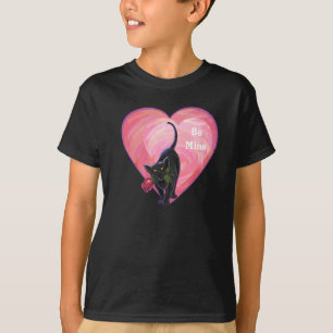 Valentinstag der Schwarzen Katze T-Shirt