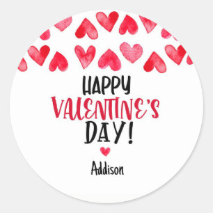 Valentinstag, der Tag des Neuen Valentins Runder Aufkleber