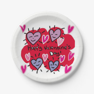 Valentinstag der Teller