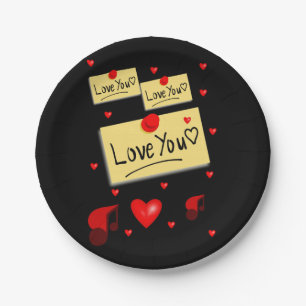 Valentinstag der Teller
