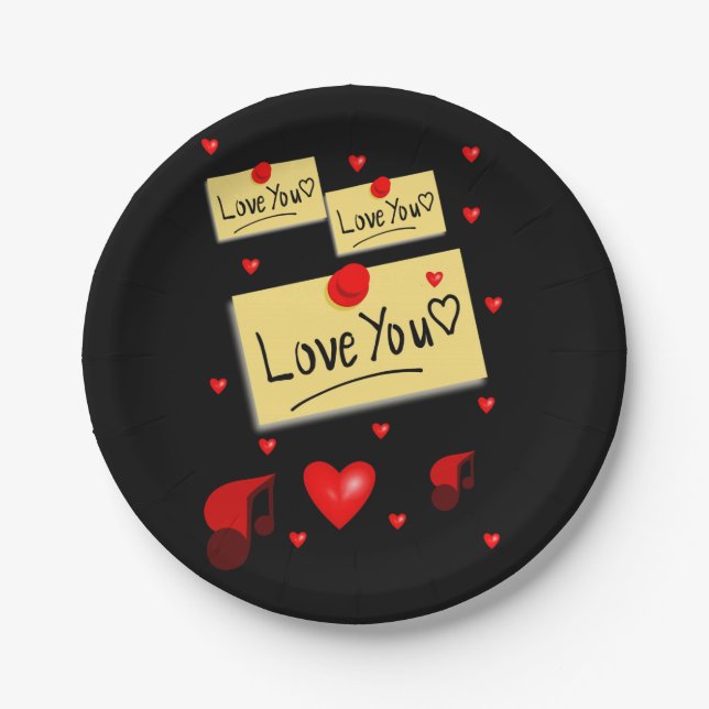 Valentinstag der Teller (Vorderseite)