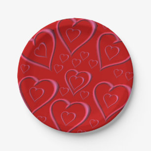 Valentinstag der Teller