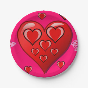 Valentinstag der Teller