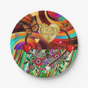 Valentinstag der Teller