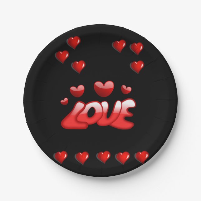 Valentinstag der Teller (Vorderseite)