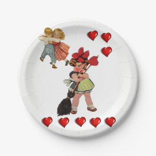 Valentinstag der Teller