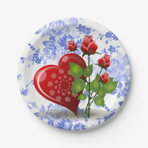 Valentinstag der Teller