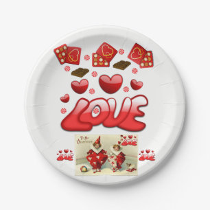Valentinstag der Teller