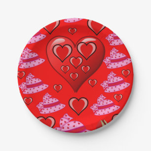 Valentinstag der Teller