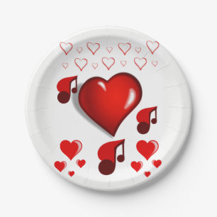 Valentinstag der Teller