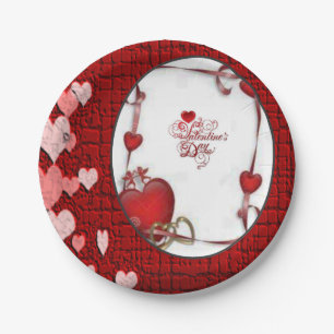 Valentinstag der Teller
