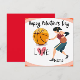 Valentinstag des Basketballspielers mit Liebe Karte