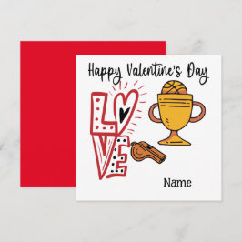 Valentinstag des Basketballspielers mit Liebe Karte