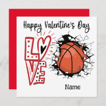 Valentinstag des Basketballspielers mit Liebe