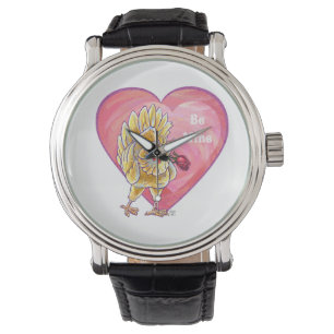 Valentinstag des Hühners Armbanduhr