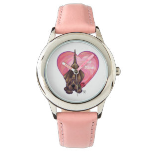 Valentinstag des Hundes Armbanduhr