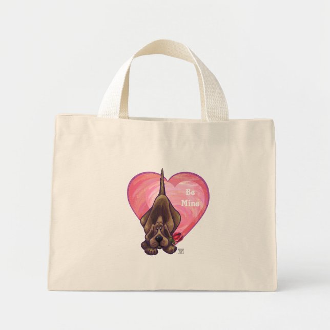 Valentinstag des Hundes Mini Stoffbeutel (Vorne)