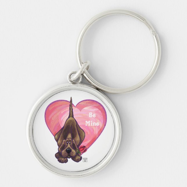 Valentinstag des Hundes Schlüsselanhänger (Vorne)