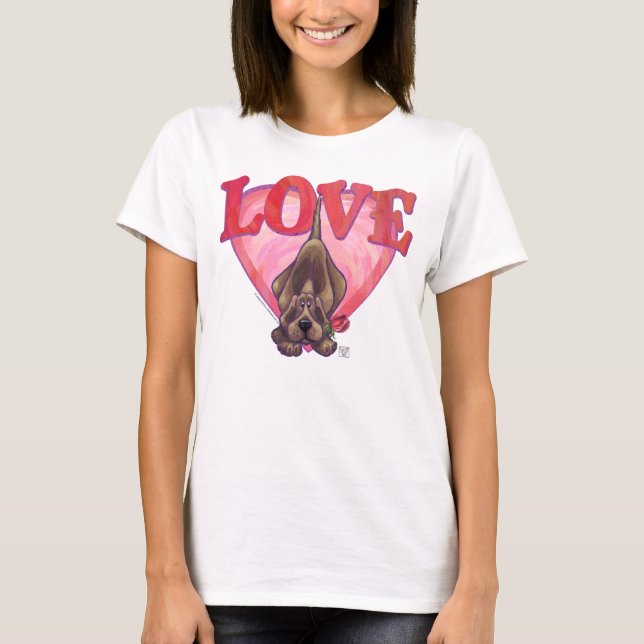 Valentinstag des Hundes T-Shirt (Vorderseite)