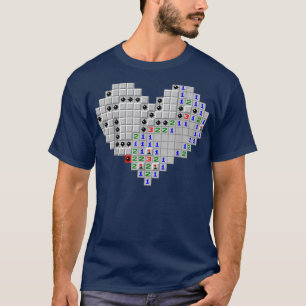 Valentinstag des Minesweeper Herzens T-Shirt