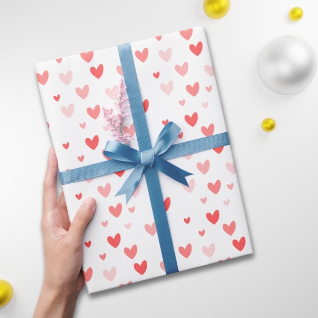 Valentinstag des niedlichen Roten Herzens Geschenkpapier (Von Creator hochgeladen)