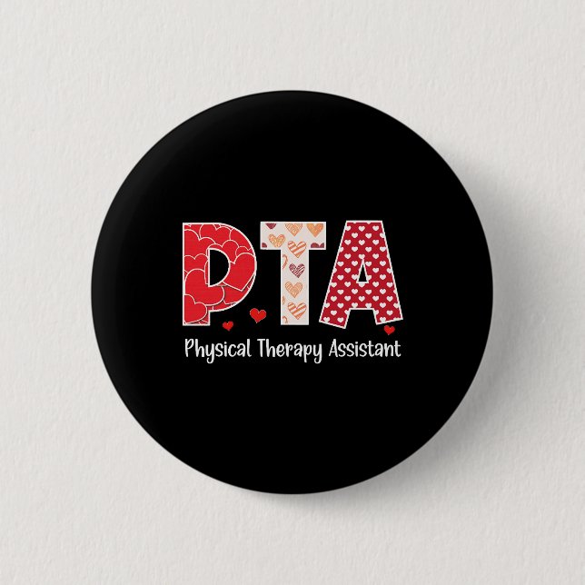 Valentinstag des Physikalischen Therapieassistente Button (Vorderseite)