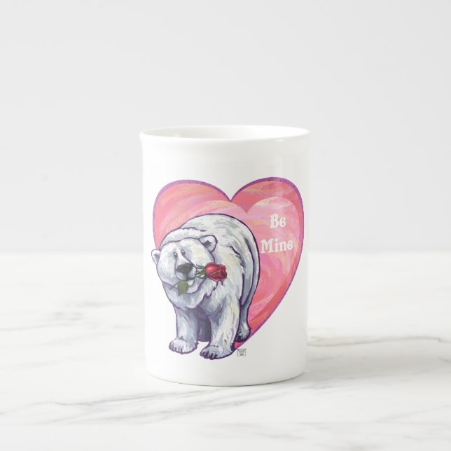 Valentinstag des Polarbären Prozellantasse (Vorderseite)