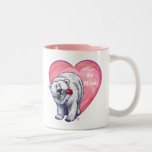 Valentinstag des Polarbären Zweifarbige Tasse