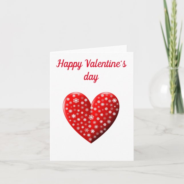 Valentinstag des Roten Herzens Karte (Vorderseite)