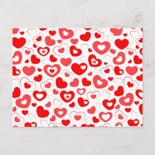 Valentinstag des Roten Herzens Postkarte